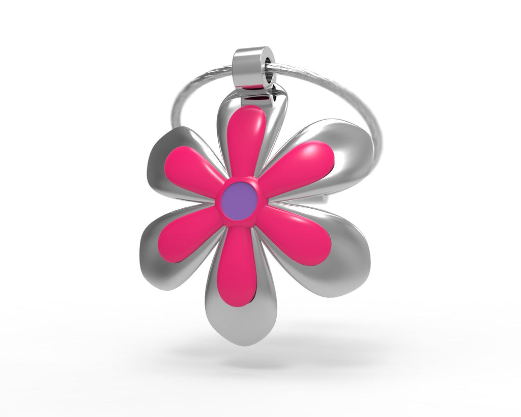Porte clés Fleur Argentée – vue produit 2
