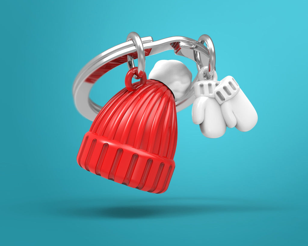 Porte clés Bonnet et Gants d'Hiver – vue principale