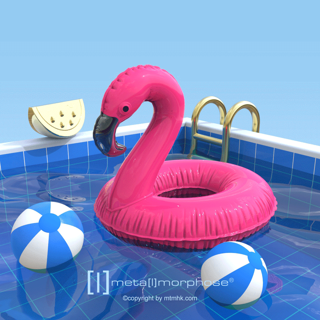 Rosafarbener Flamingo-Boje-Schlüsselanhänger