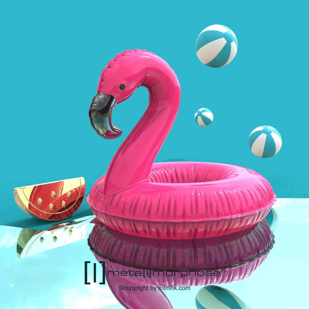 Rosafarbener Flamingo-Boje-Schlüsselanhänger