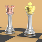 Oggetto regalo di design – porte cles reine et roi des echecs metalmorphose MTM240 241 