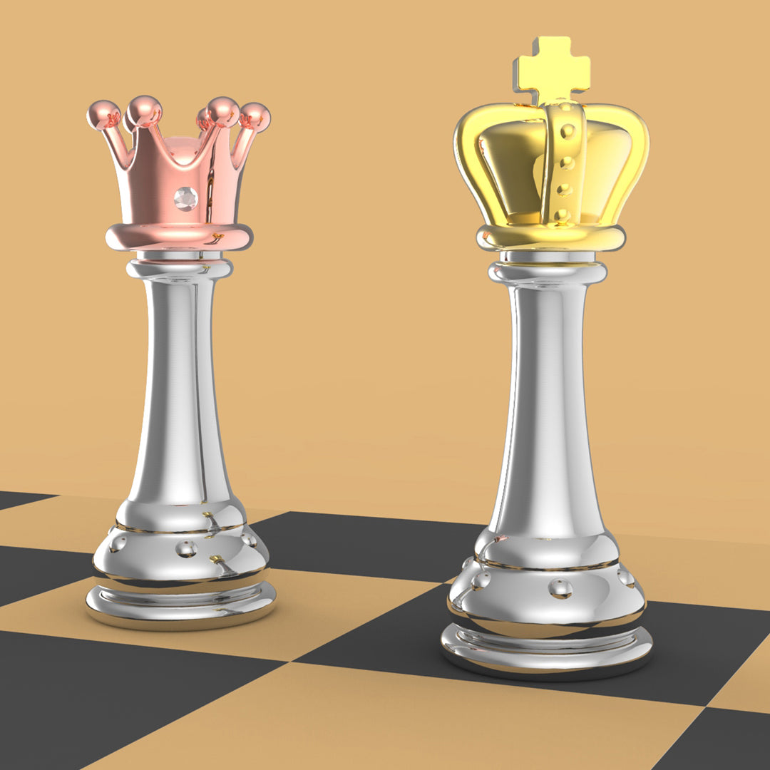 Oggetto regalo di design – porte cles roi des echecs metalmorphose 