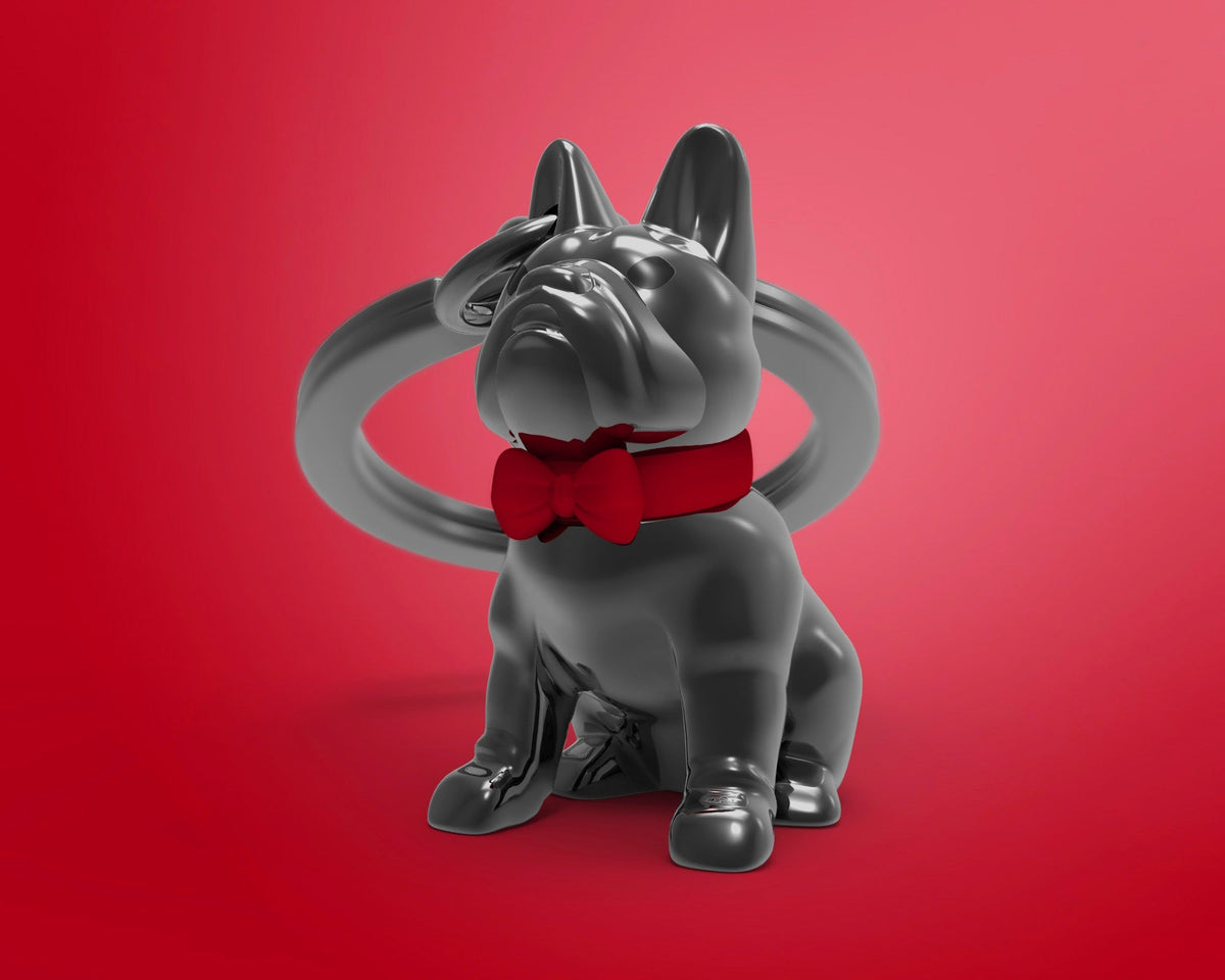 Porte clés Bulldog Noir Meta[l]morphose