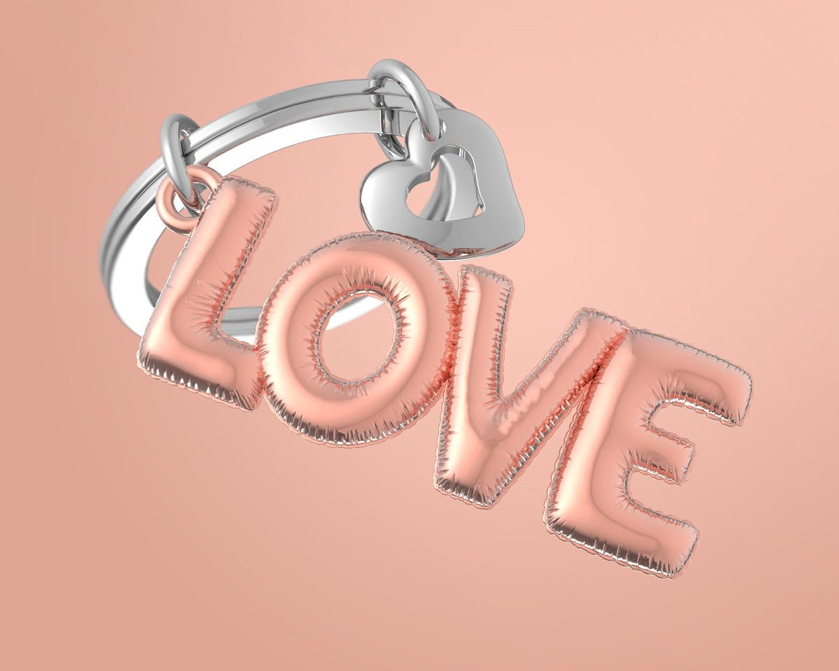 Porte clés Love Ballon Gonflable Rose Meta[l]morphose