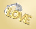 Porte clés Love Ballon Gonflable Doré Meta[l]morphose