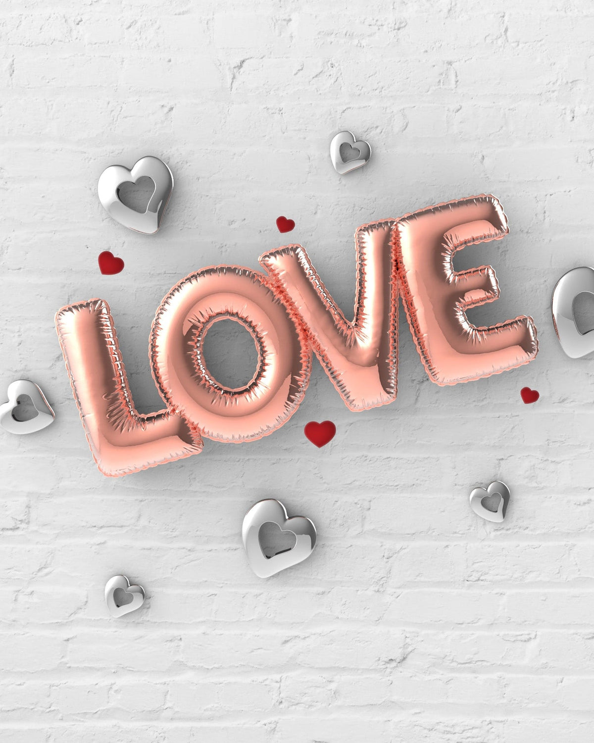 Porte Clés Love Ballon Gonflable Rose
