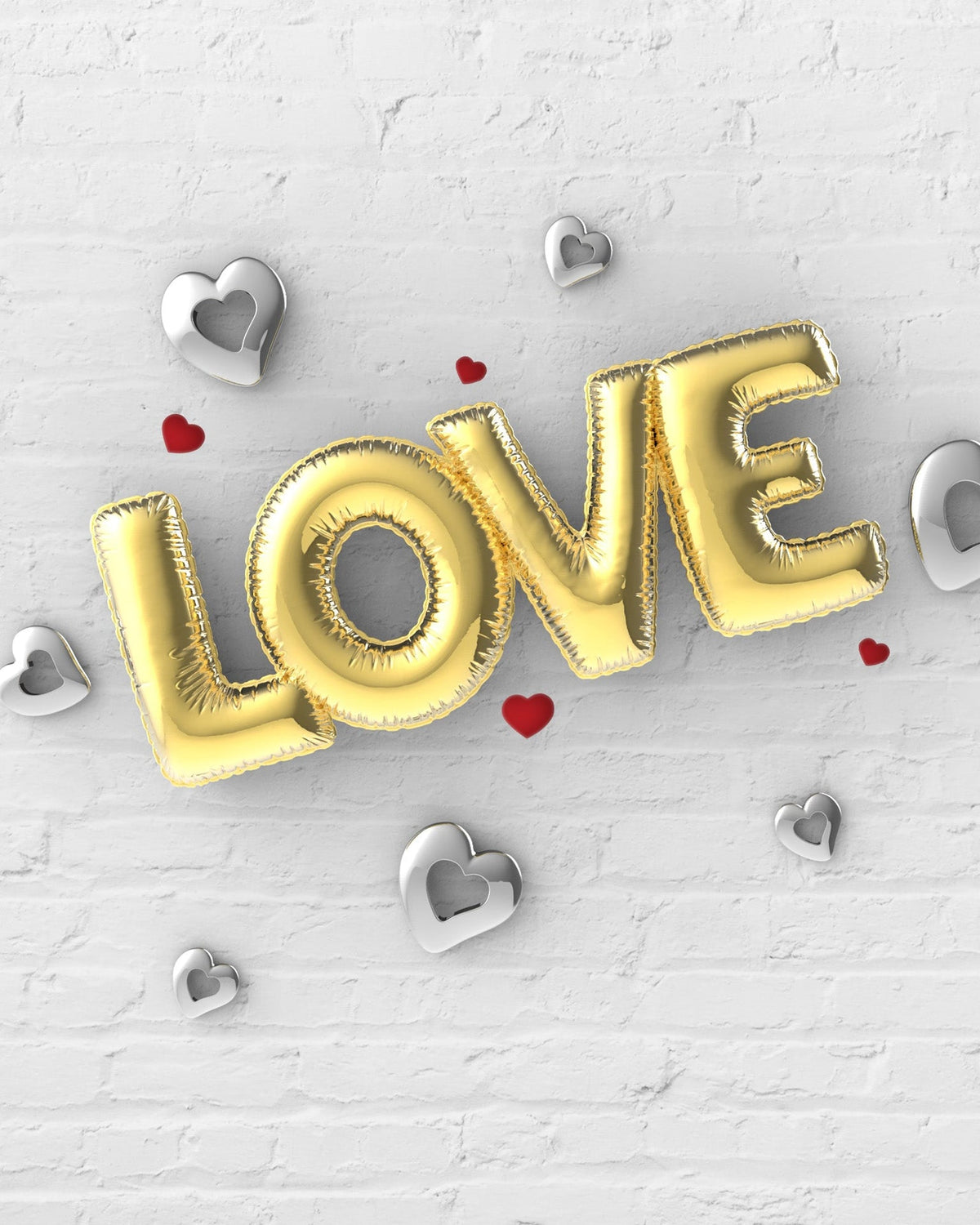 Porte Clés Love Ballon Gonflable Doré