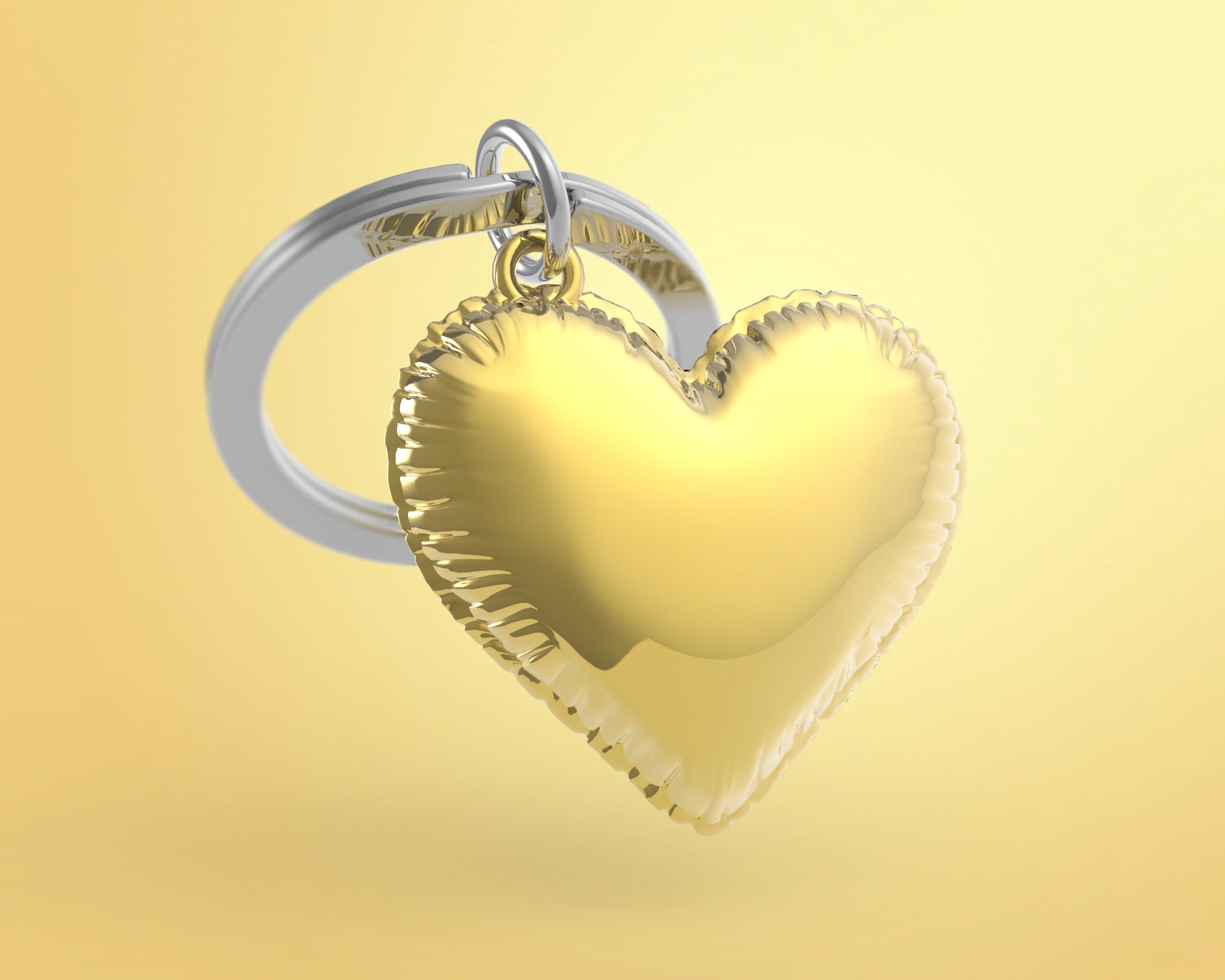 porte cles ballon coeur