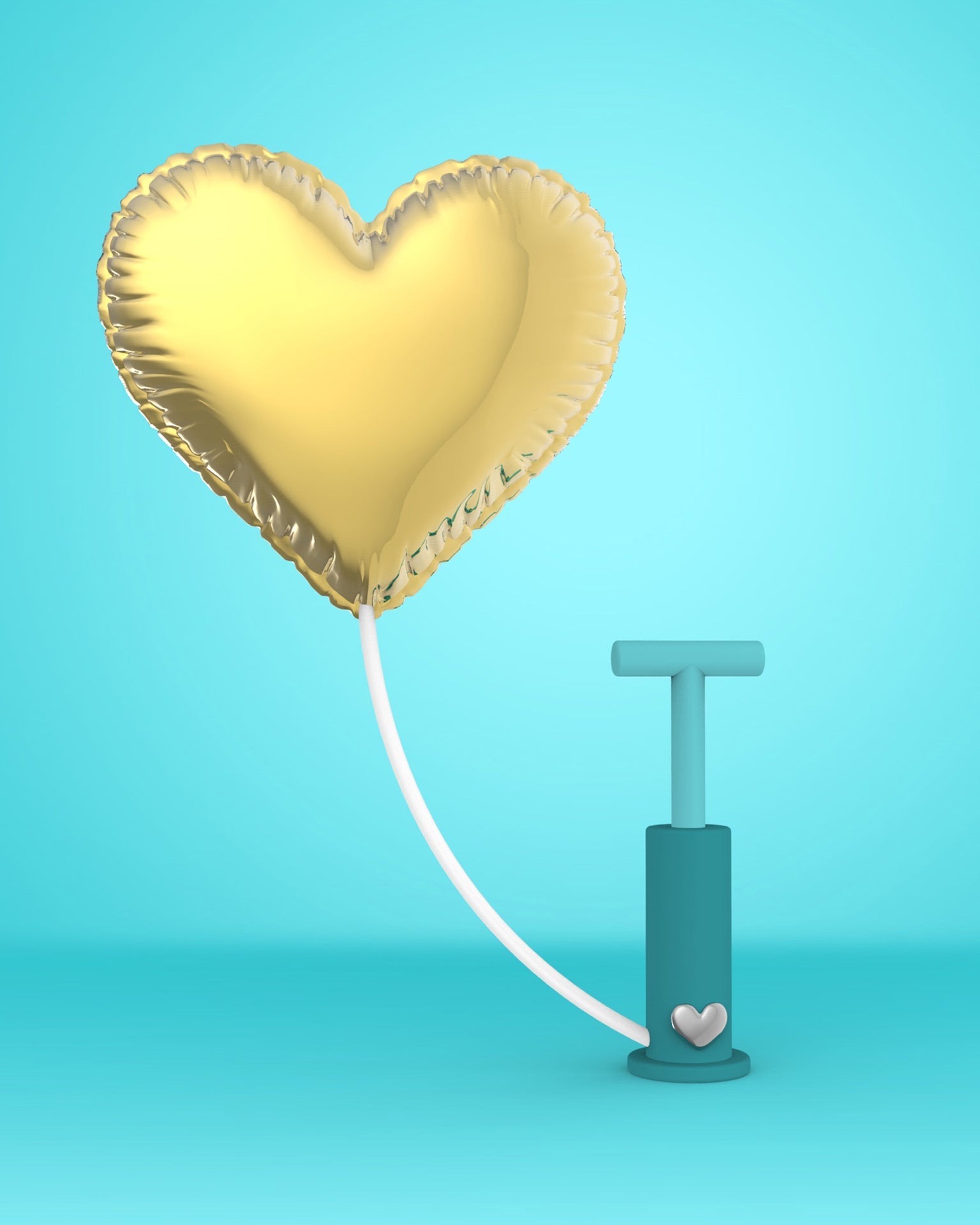 porte cles ballon coeur