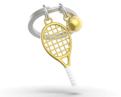 Golden Tennis key ring