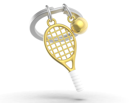 Golden Tennis key ring