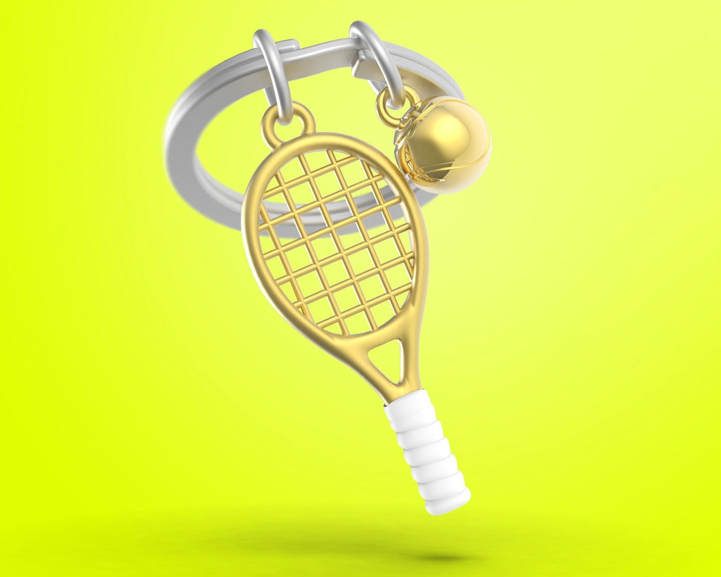 Porte clés Tennis Doré
