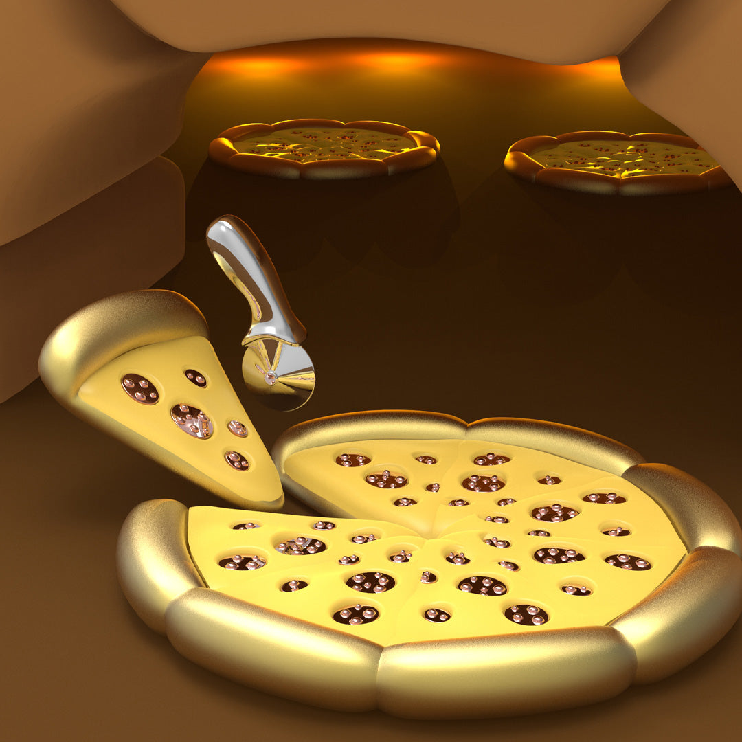 Pizza-Schlüsselanhänger