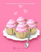 Pink Cupcake key ring