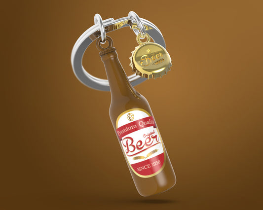 Porte clés Bouteille de Bière