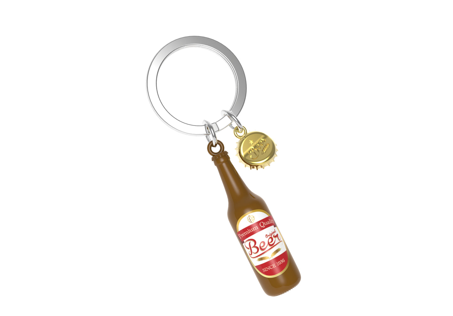 Porte clés Bouteille de Bière