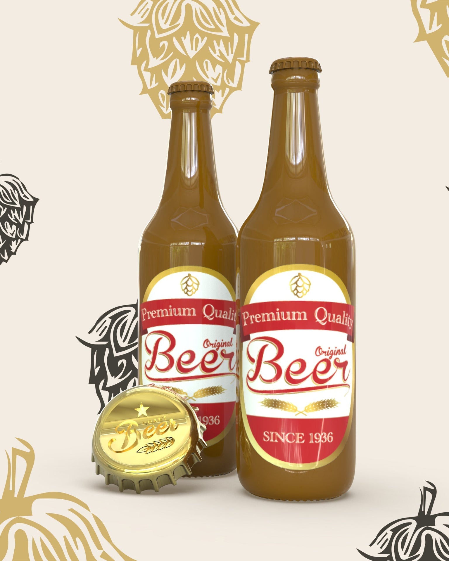 Bierflaschen-Schlüsselanhänger