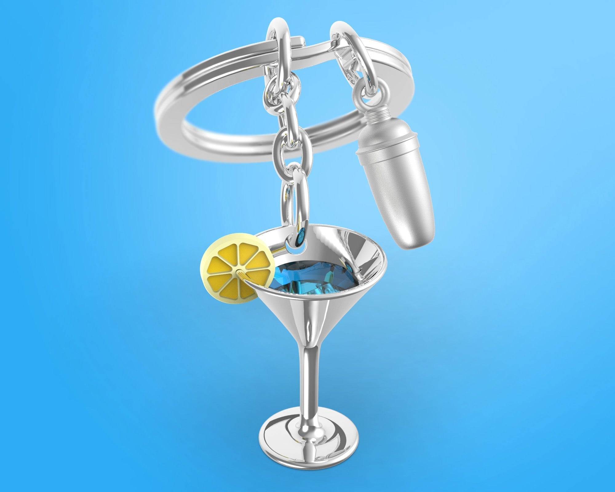 Cocktail-Schlüsselanhänger