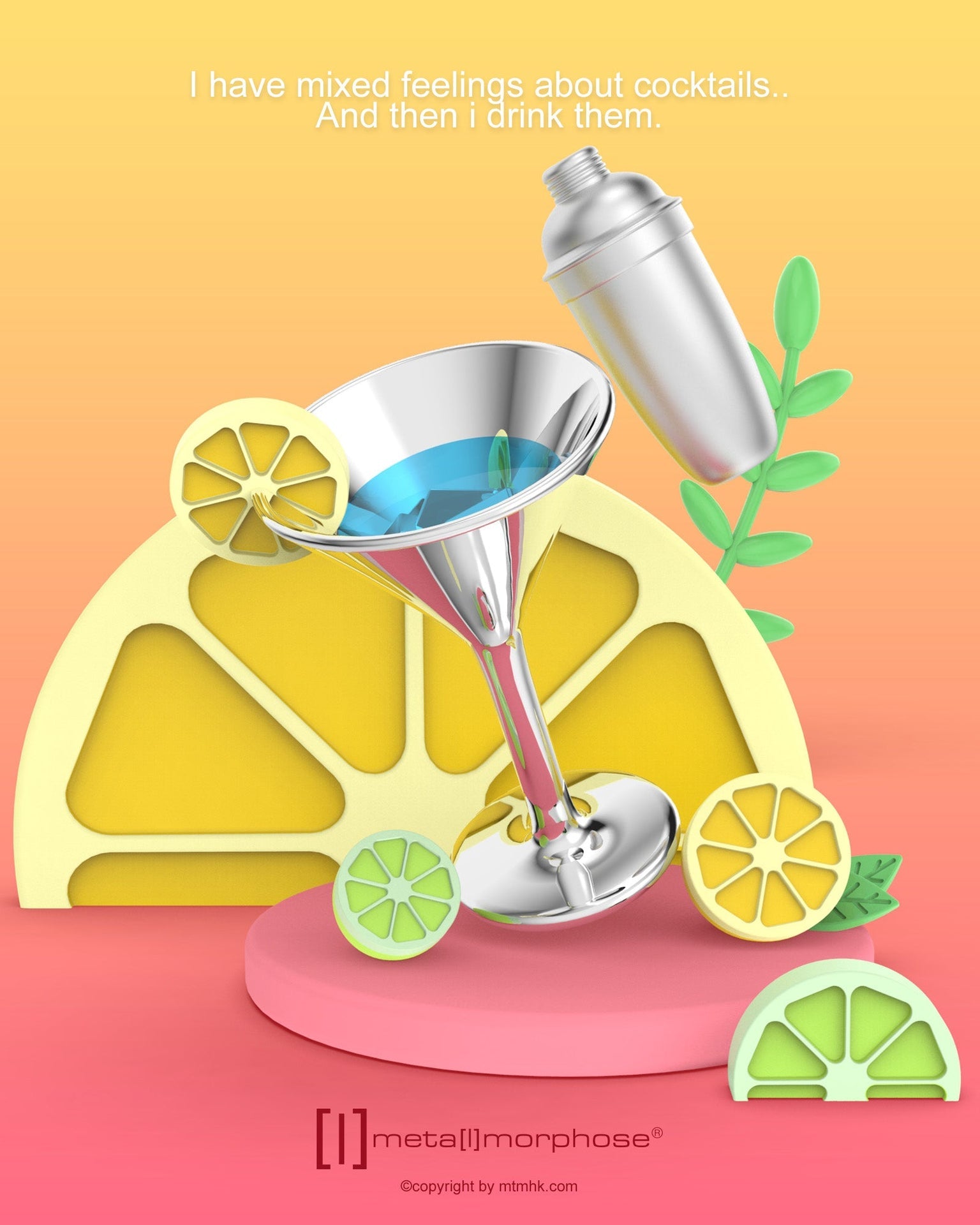 Cocktail-Schlüsselanhänger