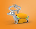 Porte clés Chien Hot Dog Meta[l]morphose