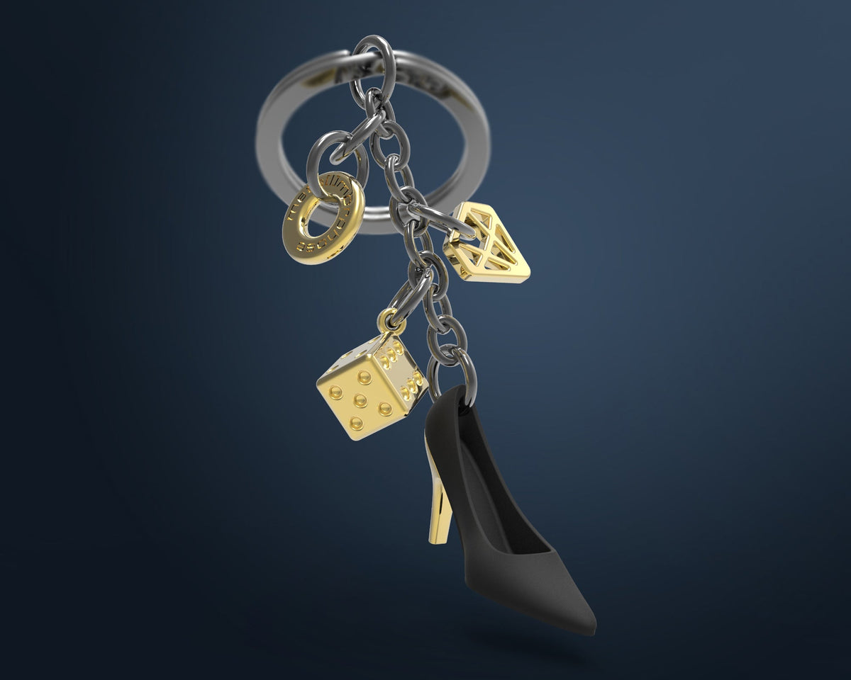 Porte clés Talon Charm Noir Meta[l]morphose