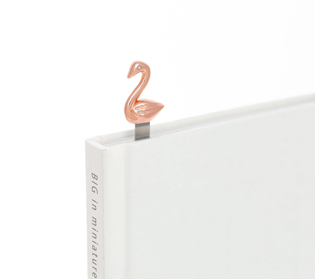 Marque Page Cygne Or Rose Meta[l]morphose