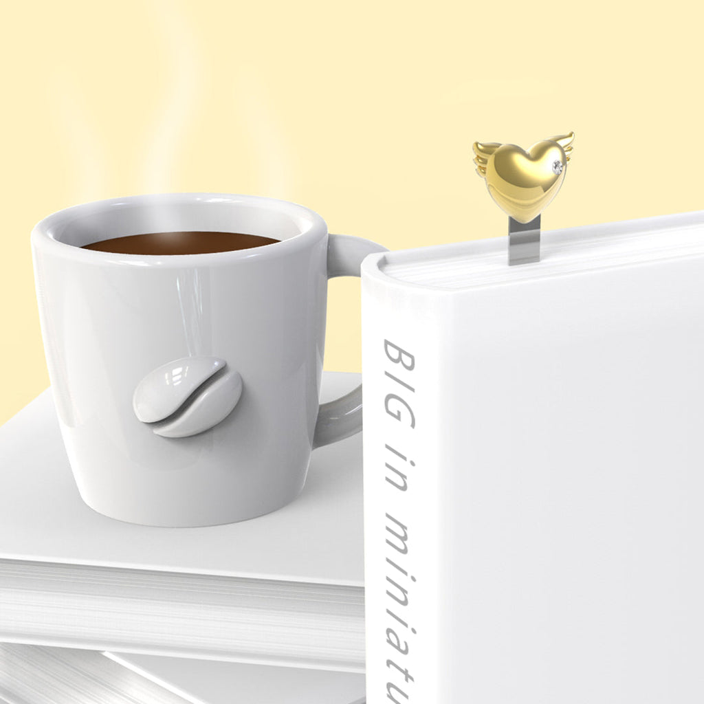 marque page coeur aile dore metalmorphose