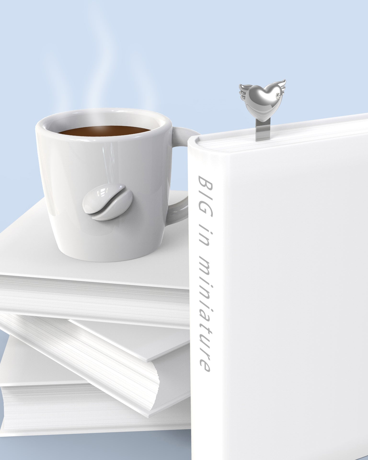 marque page coeur aile argent metalmorphose