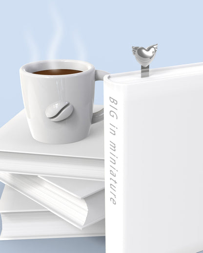 marque page coeur aile argent metalmorphose