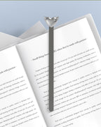 Oggetto regalo di design – marque page coeur aile argent metalmorphose