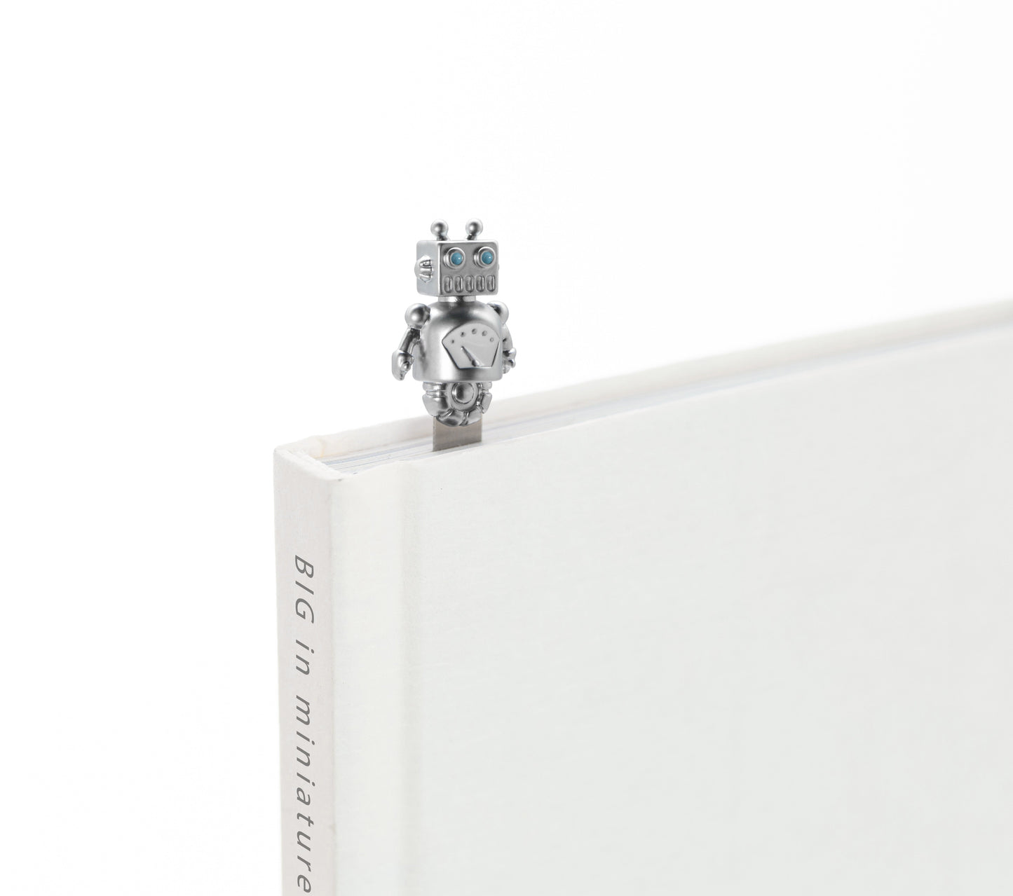 Marque Page Robot Argenté Meta[l]morphose | Boutique d'objets cadeaux designs 