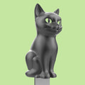 Marque-page Chat Assis Meta[l]morphose – vue principale