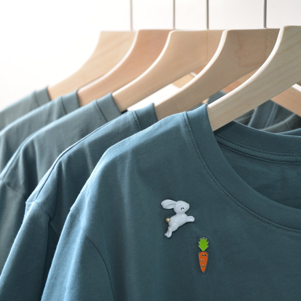 Rabbit and Carrot Pin