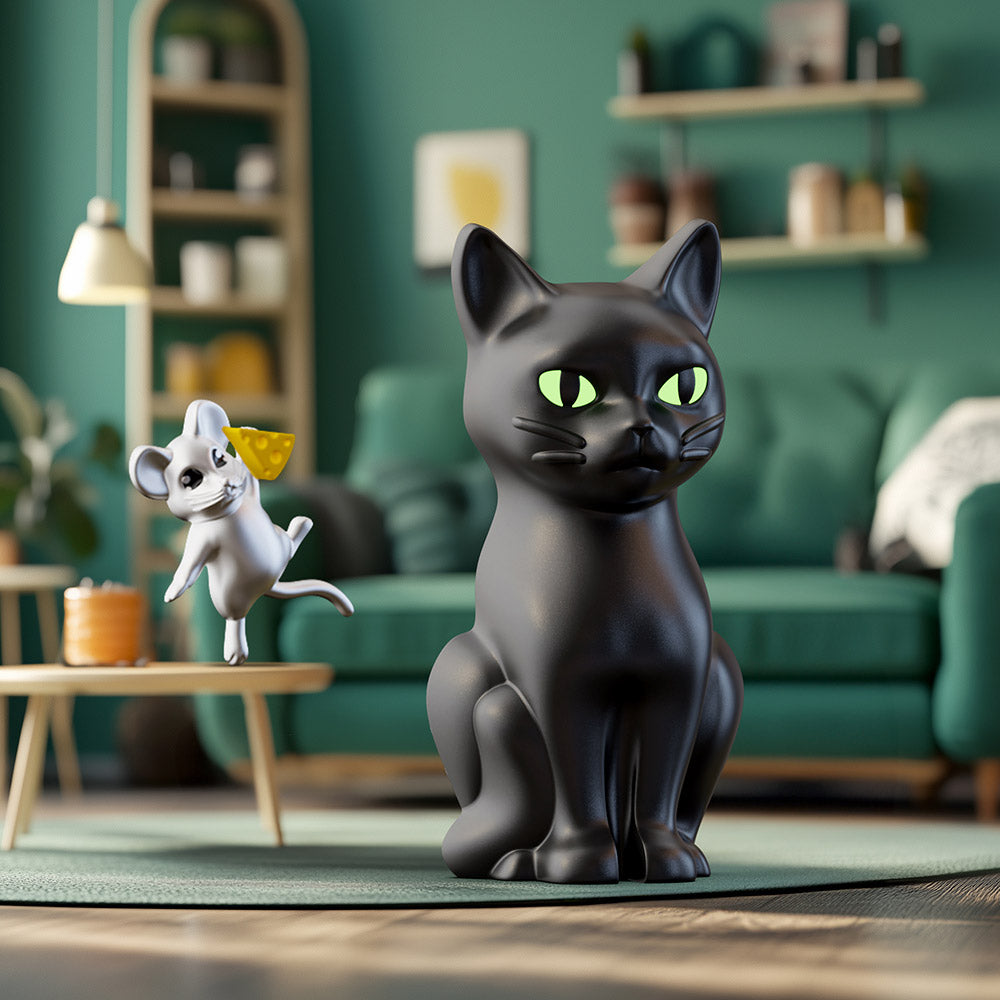 Pin's Chat et Souris Meta[l]morphose – vue secondaire