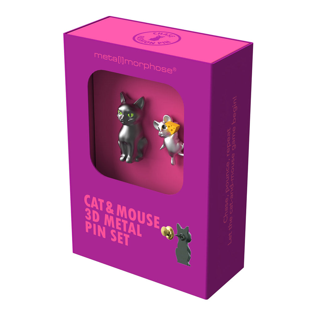 Pin's Chat et Souris Meta[l]morphose – vue complémentaire