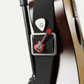 Pin's Guitare Rock et Médiator Meta[l]morphose – vue principale