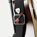 Pin's Guitare Rock et Médiator Meta[l]morphose – vue principale