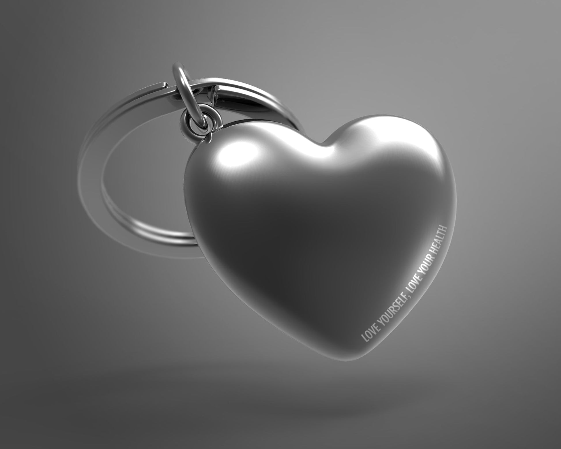 porte cles coeur noir antibacterien metalmorphose