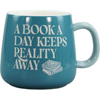Mug ovale A Book A Day Keeps Reality Away - 370 ml