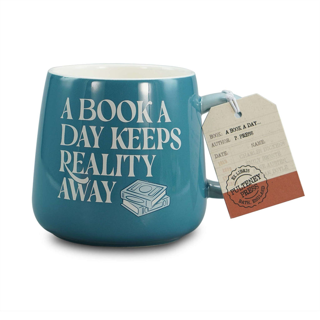 Mug ovale A Book A Day Keeps Reality Away - 370 ml