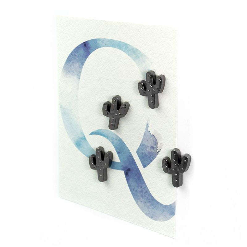 Regalo de diseño – magnets cactus gunmetal trendform 