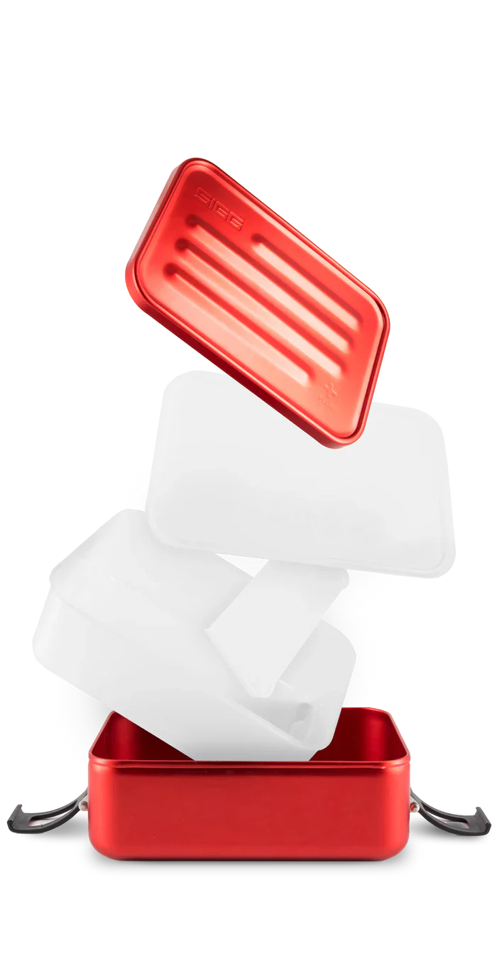 Boîte à lunch Boîte alimentaire en métal Rouge | Design-lahjat ja sisustustuotteet