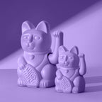 Oggetto regalo di design – Mini Chat Chanceux Lilas - le Chat Chanceux
