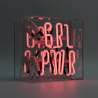 mini acrylic box neon girl power pink 