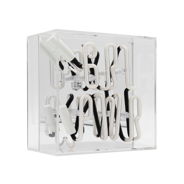 mini acrylic box neon girl power pink 