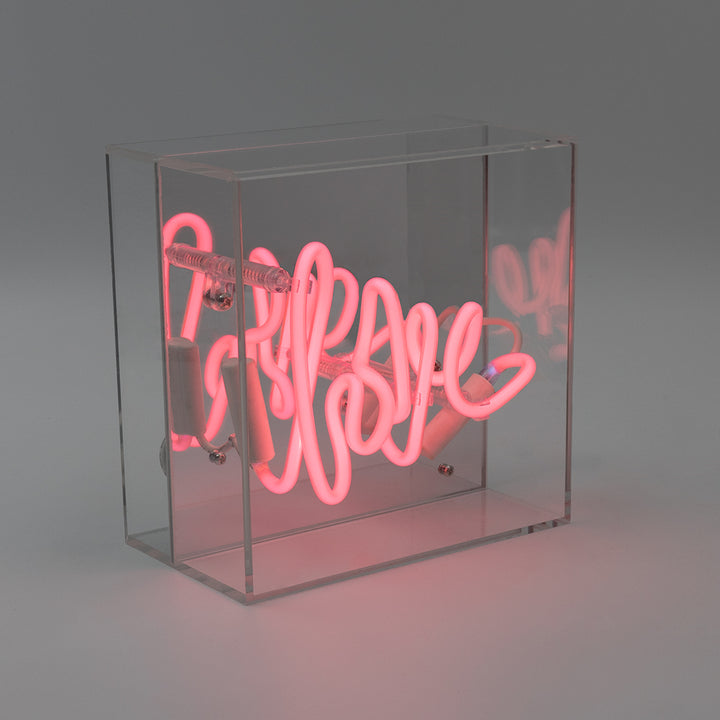 mini acrylic box neon love 