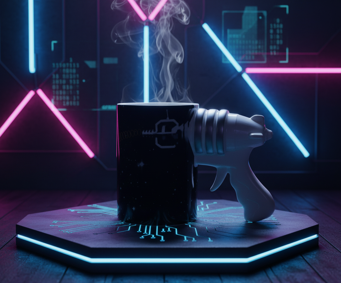 Pistola laser a tazza
