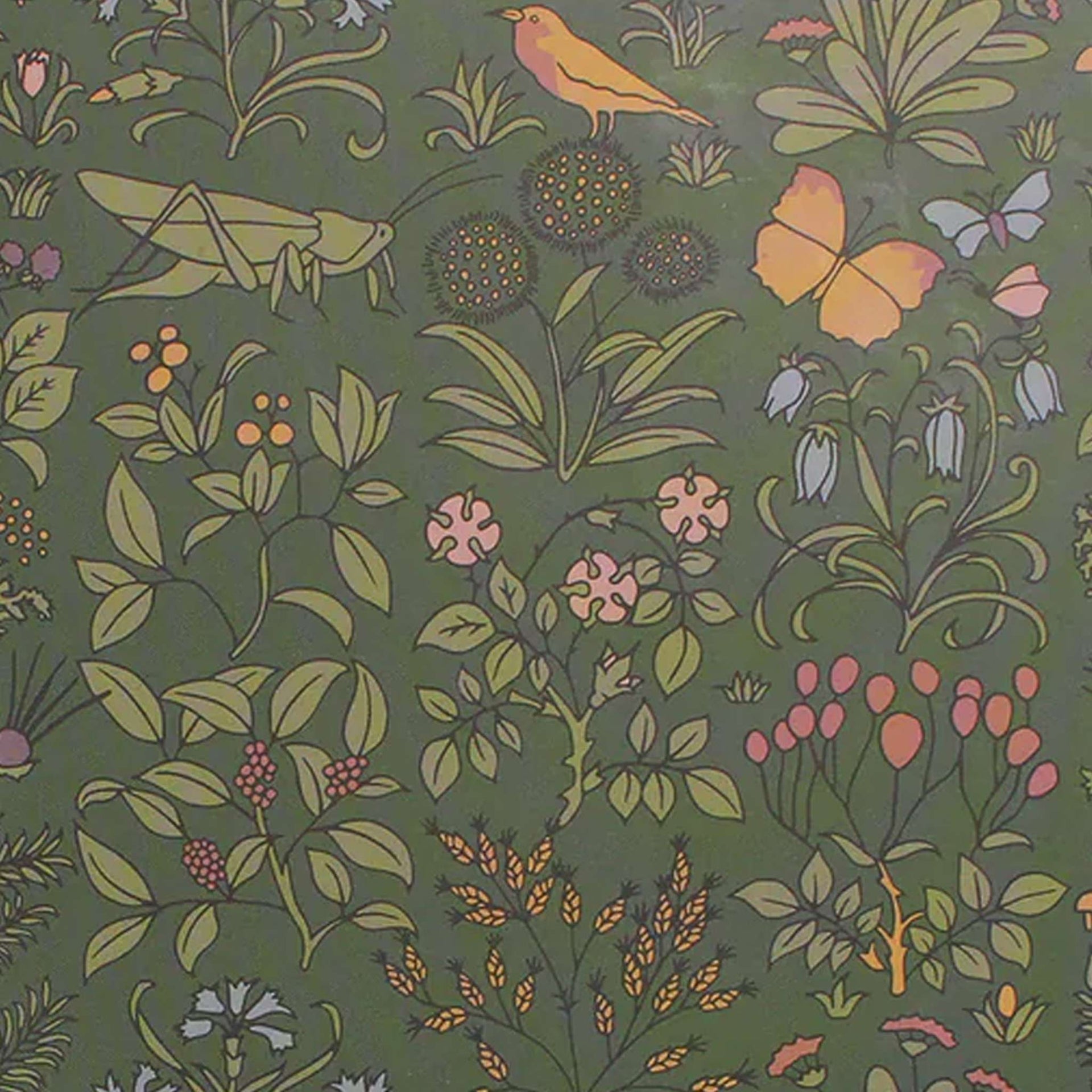 A6 Notebook with Voysey Pen - Apothecary's Garden