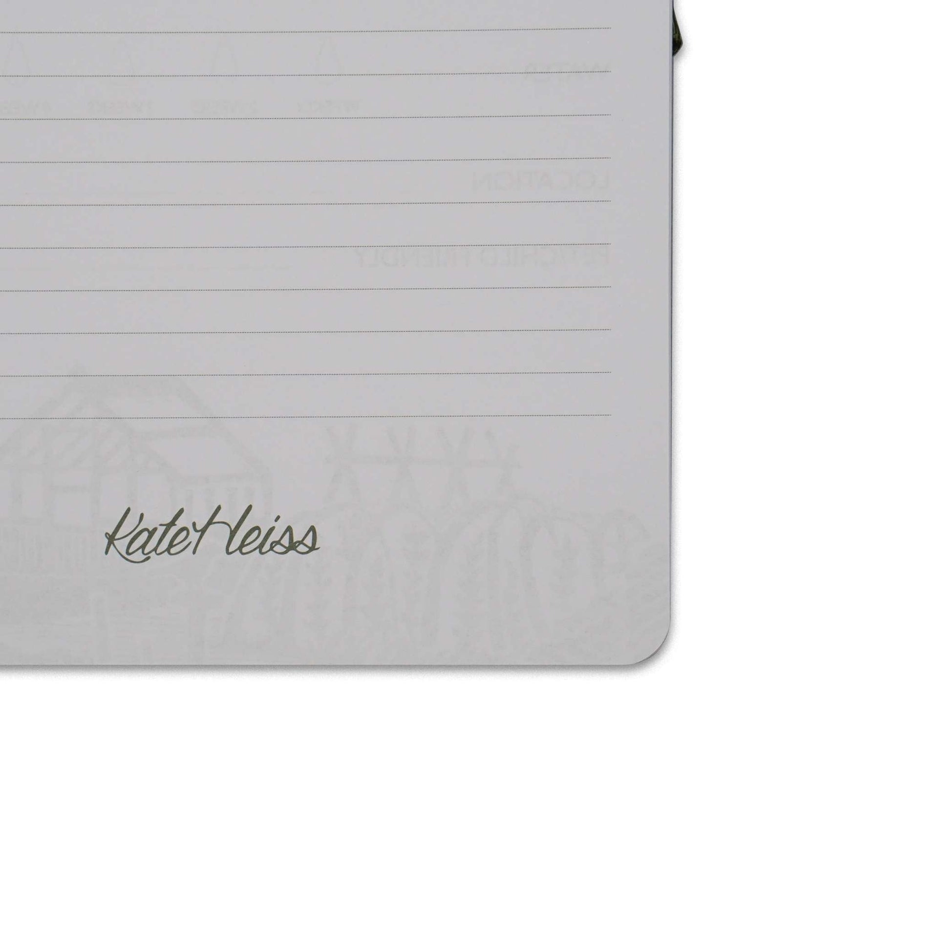 Journal de jardinage A5 Kate Heiss - Woodland vert