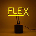 Gelbe Flex-Neonlampe